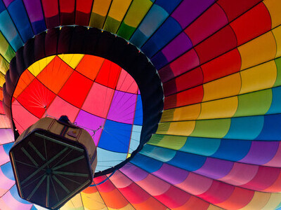 technical textile coating, multicolored balloon